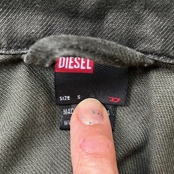 RARE Vintage Diesel Olive Green Military Field Jacket, sz Small - Picture 3 of 12